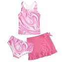 Girls Swimsuits 3 Piece Tankini Bathing Suit Set Cute Bikini Swimwear 5-16Y