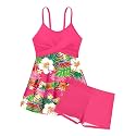 Girls Swimsuits Criss Cross Bathing Suits with Shorts