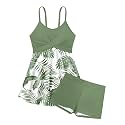 Girls Swimsuits Criss Cross Bathing Suits with Shorts