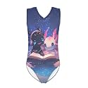 Girls Swimsuits Size 3-14 Kids Summer Sleeveless One Piece Bathing Suit Beach V-Neck
