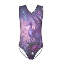 Girls Swimsuits Size 3-14 Kids Summer Sleeveless One Piece Bathing Suit Beach V-Neck