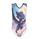 Girls Swimsuits Size 3-14 Kids Summer Sleeveless One Piece Bathing Suit Beach V-Neck