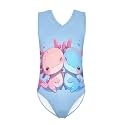 Girls Swimsuits Size 3-14 Kids Summer Sleeveless One Piece Bathing Suit Beach V-Neck