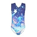 Girls Swimsuits Size 3-14 Kids Summer Sleeveless One Piece Bathing Suit Beach V-Neck