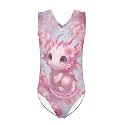 Girls Swimsuits Size 3-14 Kids Summer Sleeveless One Piece Bathing Suit Beach V-Neck