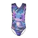 Girls Swimsuits Size 3-14 Kids Summer Sleeveless One Piece Bathing Suit Beach V-Neck