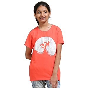 Girls T-Shirt Red Label Compact Cotton