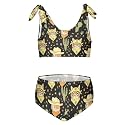 Girls Tankini Swimsuit 2 Piece Pink Unicorn Donuts Summer Beach Bikini Bathing Suit 3T