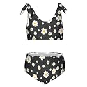 Girls Tankini Swimsuit 2 Piece Pink Unicorn Donuts Summer Beach Bikini Bathing Suit 3T