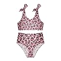 Girls Tankini Swimsuit 2 Piece Pink Unicorn Donuts Summer Beach Bikini Bathing Suit 3T