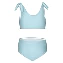 Girls Tankini Swimsuit Bathing Suit Two Piece Bikini Summer Beach Swimwear with Adjustable Strap 3-12 Years Solid Color