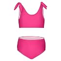 Girls Tankini Swimsuit Bathing Suit Two Piece Bikini Summer Beach Swimwear with Adjustable Strap 3-12 Years Solid Color