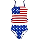 Girls Tankini Swimsuits Two Piece Bathing Suit Drawstring Swimwear Set for Girls 7-18 Years