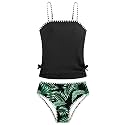 Girls Tankini Swimsuits Two Piece Bathing Suit Drawstring Swimwear Set for Girls 7-18 Years