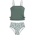 Girls Tankini Swimsuits Two Piece Bathing Suit Drawstring Swimwear Set for Girls 7-18 Years