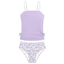 Girls Tankini Swimsuits Two Piece Bathing Suit Drawstring Swimwear Set for Girls 7-18 Years
