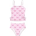 Girls Tankini Swimsuits Two Piece Bathing Suit Drawstring Swimwear Set for Girls 7-18 Years