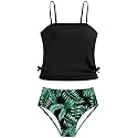 Girls Tankini Swimsuits Two Piece Bathing Suit Drawstring Swimwear Set for Girls 7-18 Years