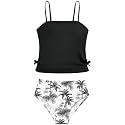 Girls Tankini Swimsuits Two Piece Bathing Suit Drawstring Swimwear Set for Girls 7-18 Years