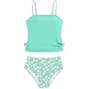 Girls Tankini Swimsuits Two Piece Bathing Suit Drawstring Swimwear Set for Girls 7-18 Years