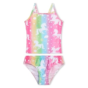 Girls Tankinis Two Pieces Swimsuits Hawaiian Beach