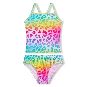 Girls Tankinis Two Pieces Swimsuits Hawaiian Beach