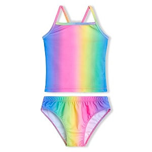 Girls Tankinis Two Pieces Swimsuits Hawaiian Beach