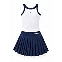 Girls Tennis Dress, 2-Piece Outfit Sleeveless Top and Pleated Skirt