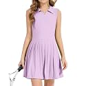 Girls Tennis Dress - Athletic Golf Outfit for Girls, Summer Workout Active Dress with Shorts Pockets
