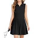 Girls Tennis Dress - Athletic Golf Outfit for Girls, Summer Workout Active Dress with Shorts Pockets
