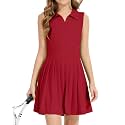 Girls Tennis Dress - Athletic Golf Outfit for Girls, Summer Workout Active Dress with Shorts Pockets
