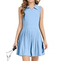 Girls Tennis Dress - Athletic Golf Outfit for Girls, Summer Workout Active Dress with Shorts Pockets