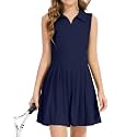 Girls Tennis Dress - Athletic Golf Outfit for Girls, Summer Workout Active Dress with Shorts Pockets