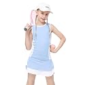 Girls Tennis Golf Dress Outfit Sleeveless Tank Top and Skorts Sets Sport Skirt with Shorts Pockets 3-12Y