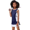 Girls Tennis Golf Dress Outfit Sleeveless Tank Top and Skorts Sets Sport Skirt with Shorts Pockets 3-12Y
