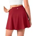 Girls Tennis Skirt with Pockets Pleated Athletic Skort Kids Golf Running School Uniform 2-in-1 Skirts Size 5-15Y