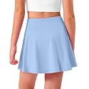 Girls Tennis Skirt with Pockets Pleated Athletic Skort Kids Golf Running School Uniform 2-in-1 Skirts Size 5-15Y