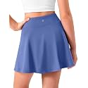 Girls Tennis Skirt with Pockets Pleated Athletic Skort Kids Golf Running School Uniform 2-in-1 Skirts Size 5-15Y