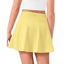 Girls Tennis Skirt with Pockets Pleated Athletic Skort Kids Golf Running School Uniform 2-in-1 Skirts Size 5-15Y