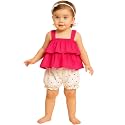 Girls Top amp Printed Shorts Set 