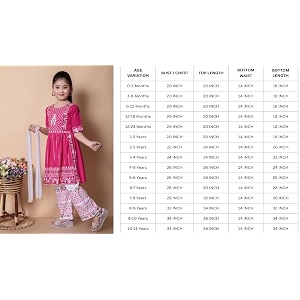 Girls Traditional Embroidered Kurta Palazzo Set Green