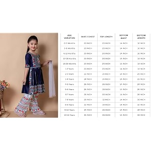 Girls Traditional Embroidered Kurta Palazzo Set Green