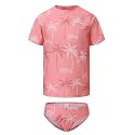 Girls Two Piece Rash Guard Swimsuits Set Short Sleeve Bathing Suit for Kids Hawaiian Swimwear Set 3-16 Years