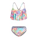 Girls Two Piece Swimsuits Bikini Bathing Suit for Kids Hawaiian Swimwear Set 3-16 Years