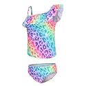 Girls Two Piece Swimsuits Hawaiian Ruffle Tankini Swimwear Bathing Suit Set