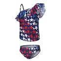 Girls Two Piece Swimsuits Hawaiian Ruffle Tankini Swimwear Bathing Suit Set
