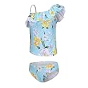 Girls Two Piece Swimsuits Hawaiian Ruffle Tankini Swimwear Bathing Suit Set