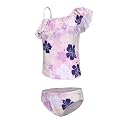 Girls Two Piece Swimsuits Hawaiian Ruffle Tankini Swimwear Bathing Suit Set
