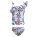 Girls Two Piece Tankini Swimsuit Hawaiian Ruffle Swimwear Bathing Suit Set