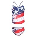 Girls Two Piece Tankini Swimsuit Hawaiian Ruffle Swimwear Bathing Suit Set